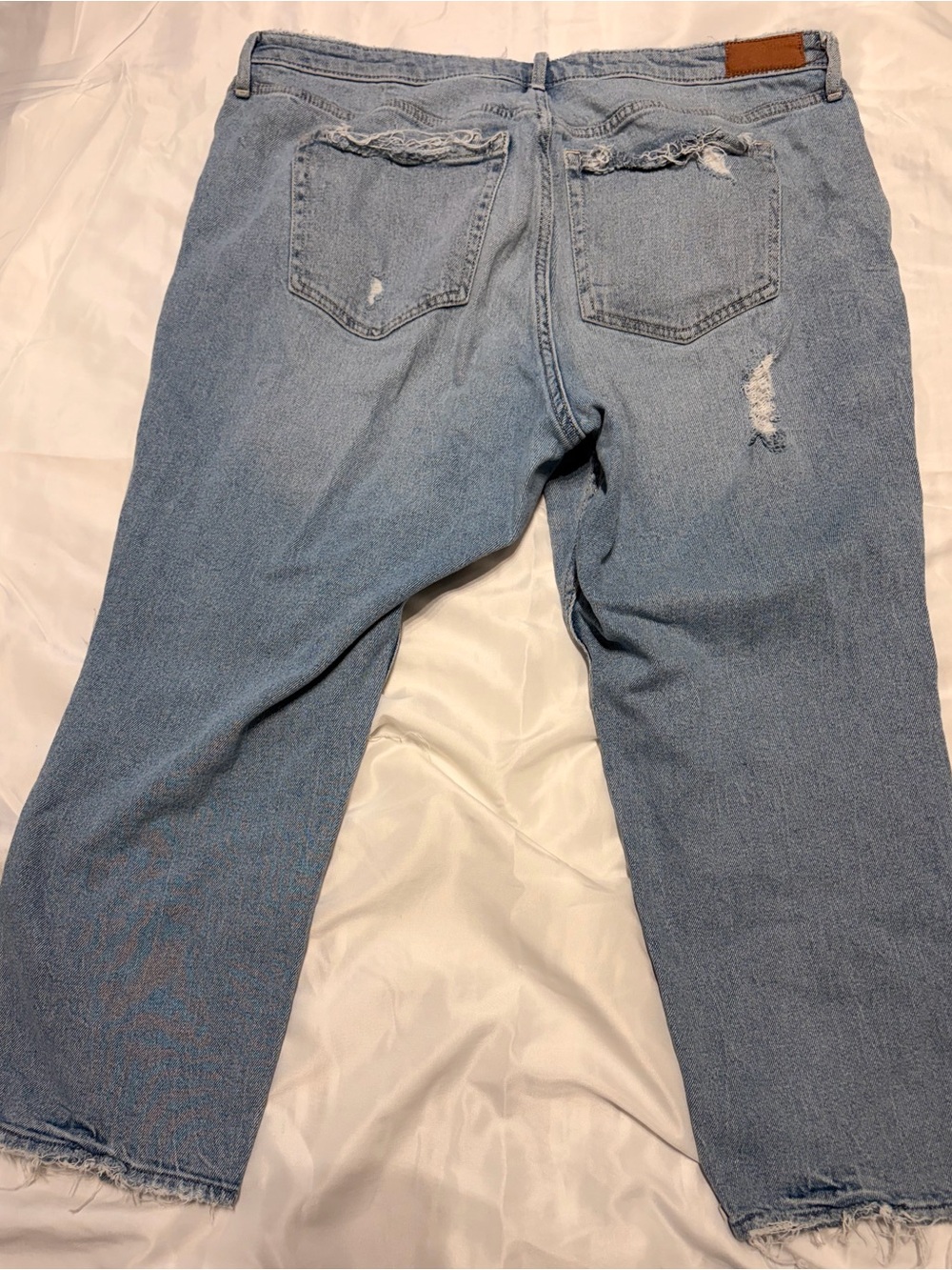 Light Blue Distressed Ripped Jeans - Picture 2 of 3